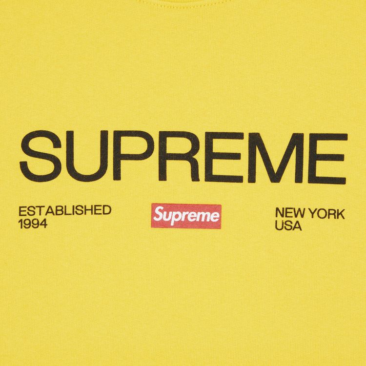 Supreme Established Crewneck Yellow