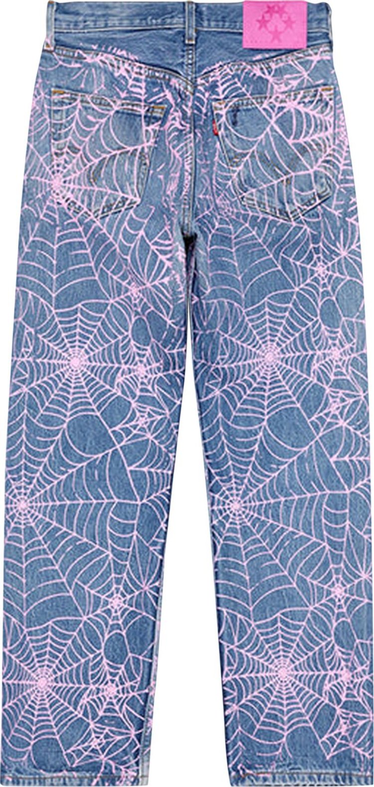 Sp5der Vintage 501 Denim AOP Pink Web