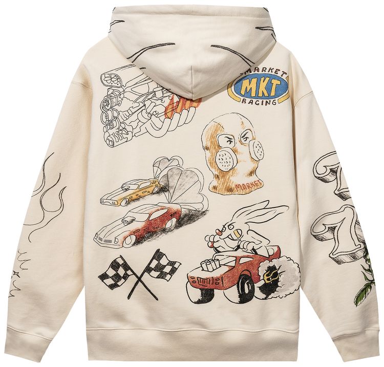 Market Horsepower Hoodie Ecru