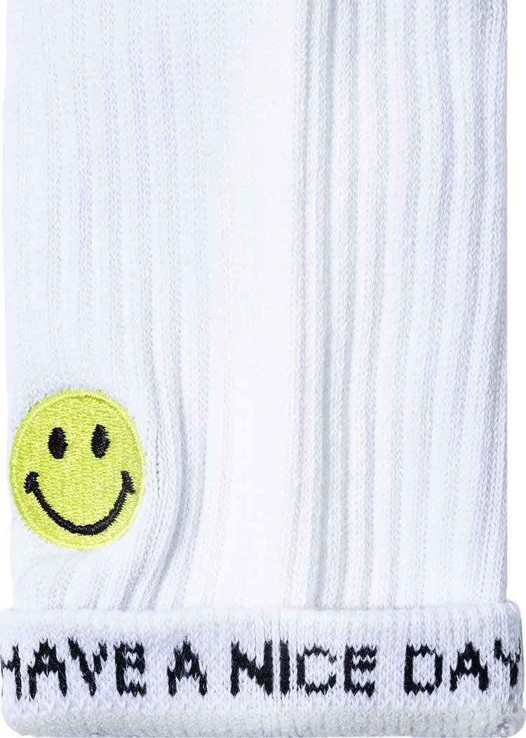 Market Smiley Grand Slam Socks White