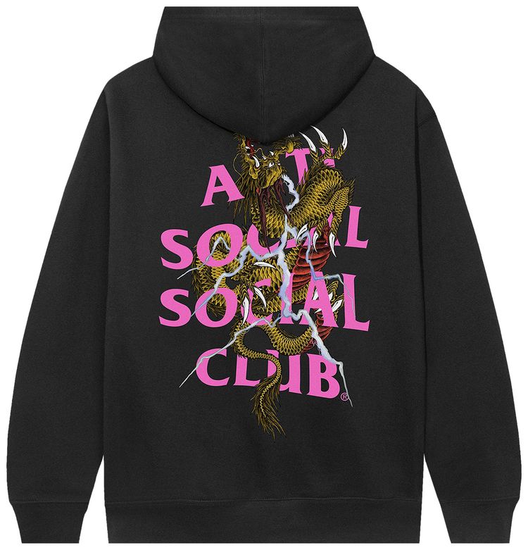 Anti Social Social Club Double Dragon Hoodie Black