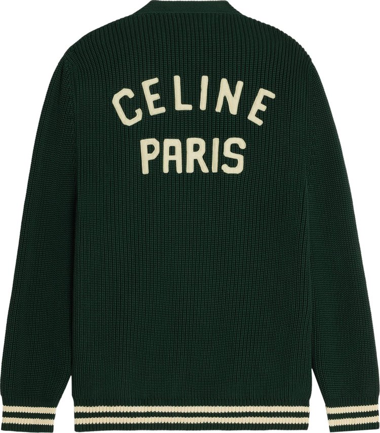 CELINE College Cardigan Forest