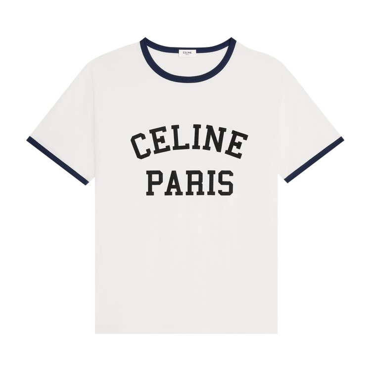 CELINE Paris Loose T-Shirt 'Dirty White/Navy/Black'