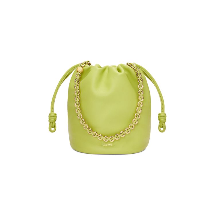 Loewe Paulas Ibiza Flamenco Bucket Bag Anise