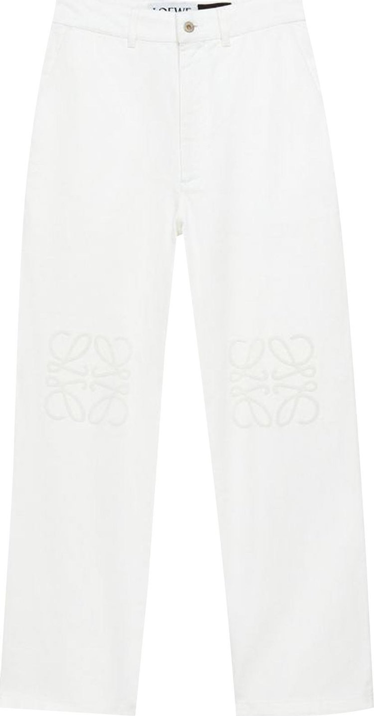 Loewe Paulas Ibiza Anagram Baggy Jeans White