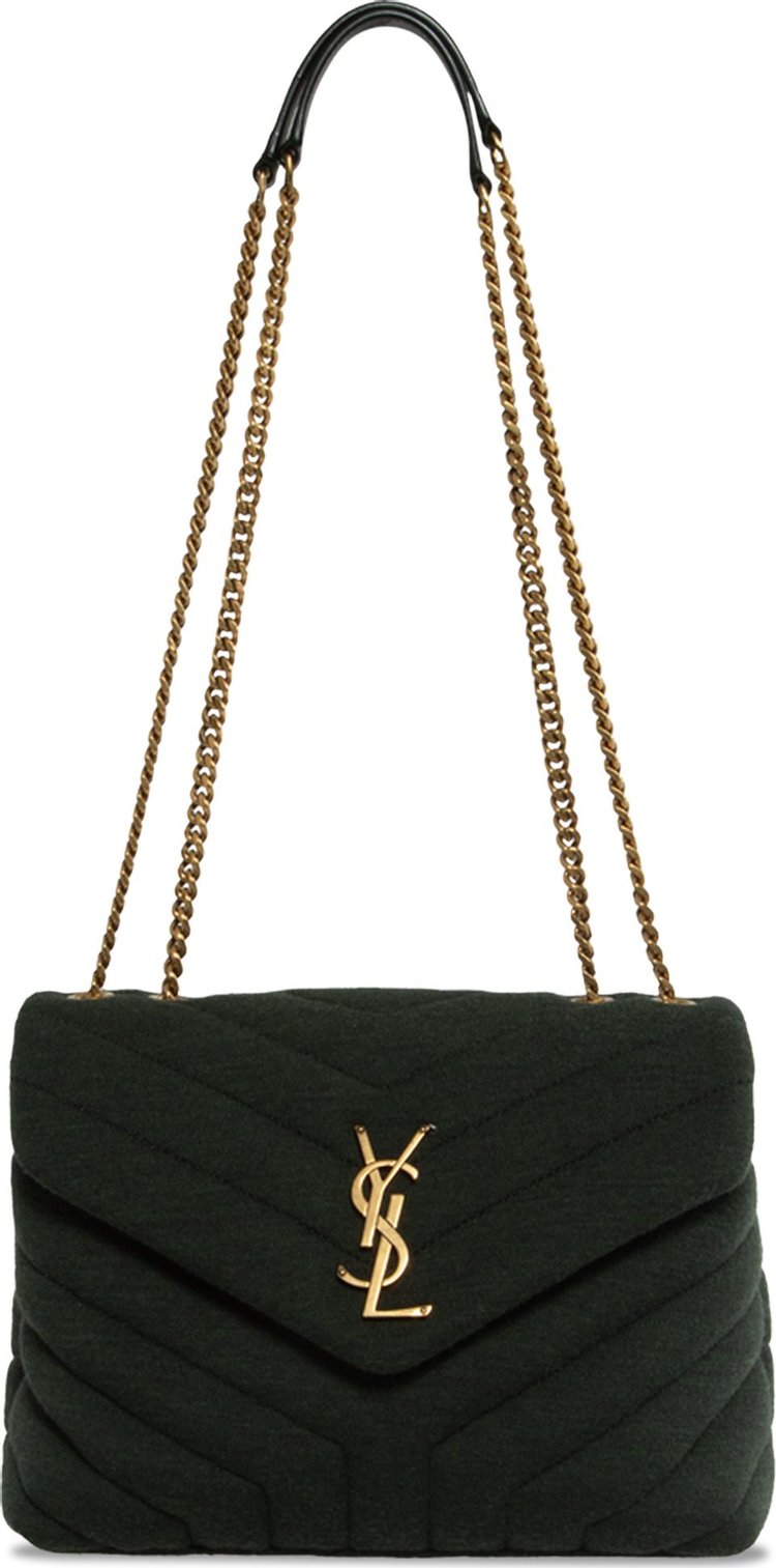 Saint Laurent Small Loulou Chain Bag 'Dark Vert Fonce'