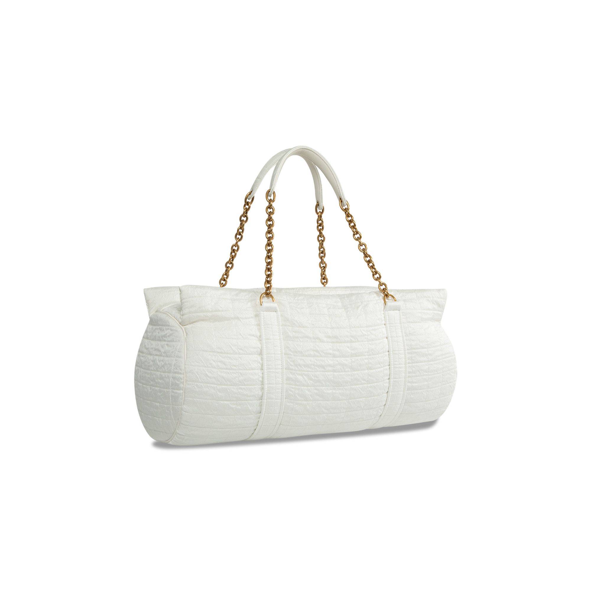 【関税&送料込】Saint Laurent White Fabric Gloria Travel Bag Saint Laurent Gloria Travel Bag In White | ModeSens