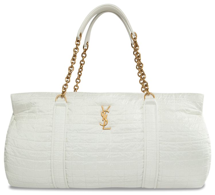 Saint Laurent Gloria Travel Bag Milky White