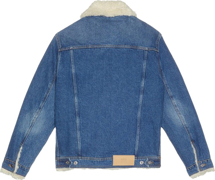 Ami Trucker Lined Jacket Used Blue