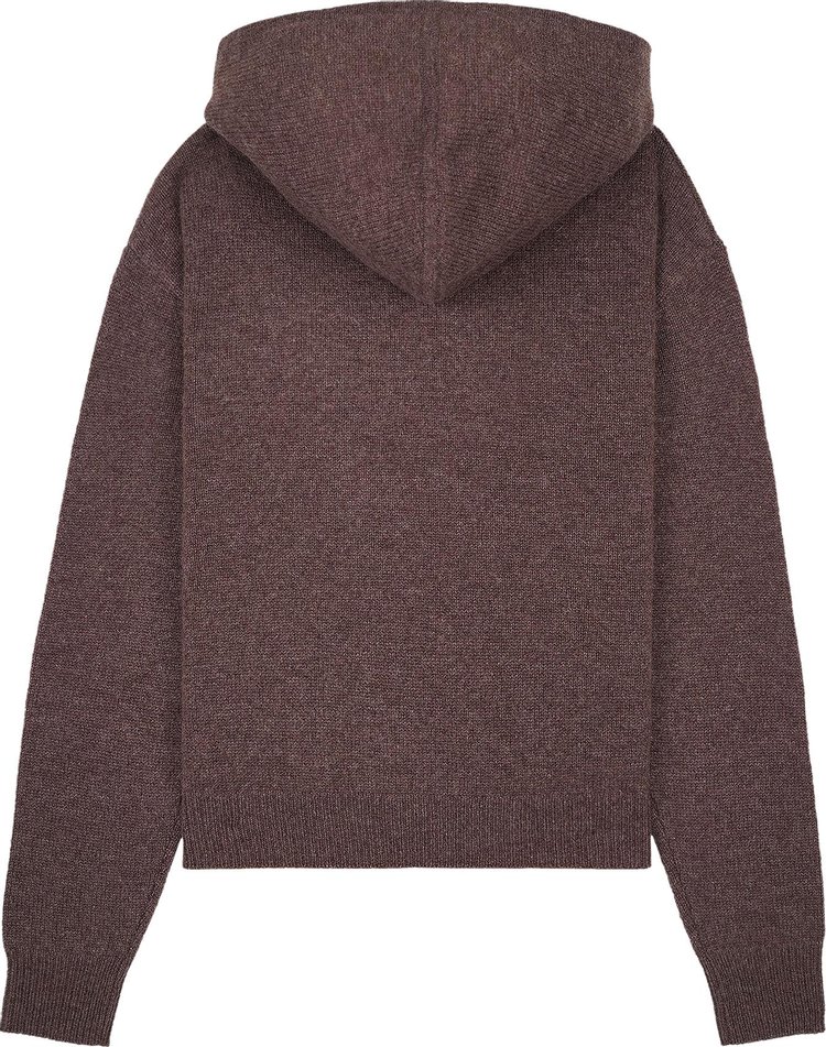 Sporty  Rich Crown Cashmere Hoodie Brown