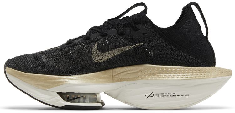 Wmns Air Zoom Alphafly NEXT 2 Black Metallic Gold Grain