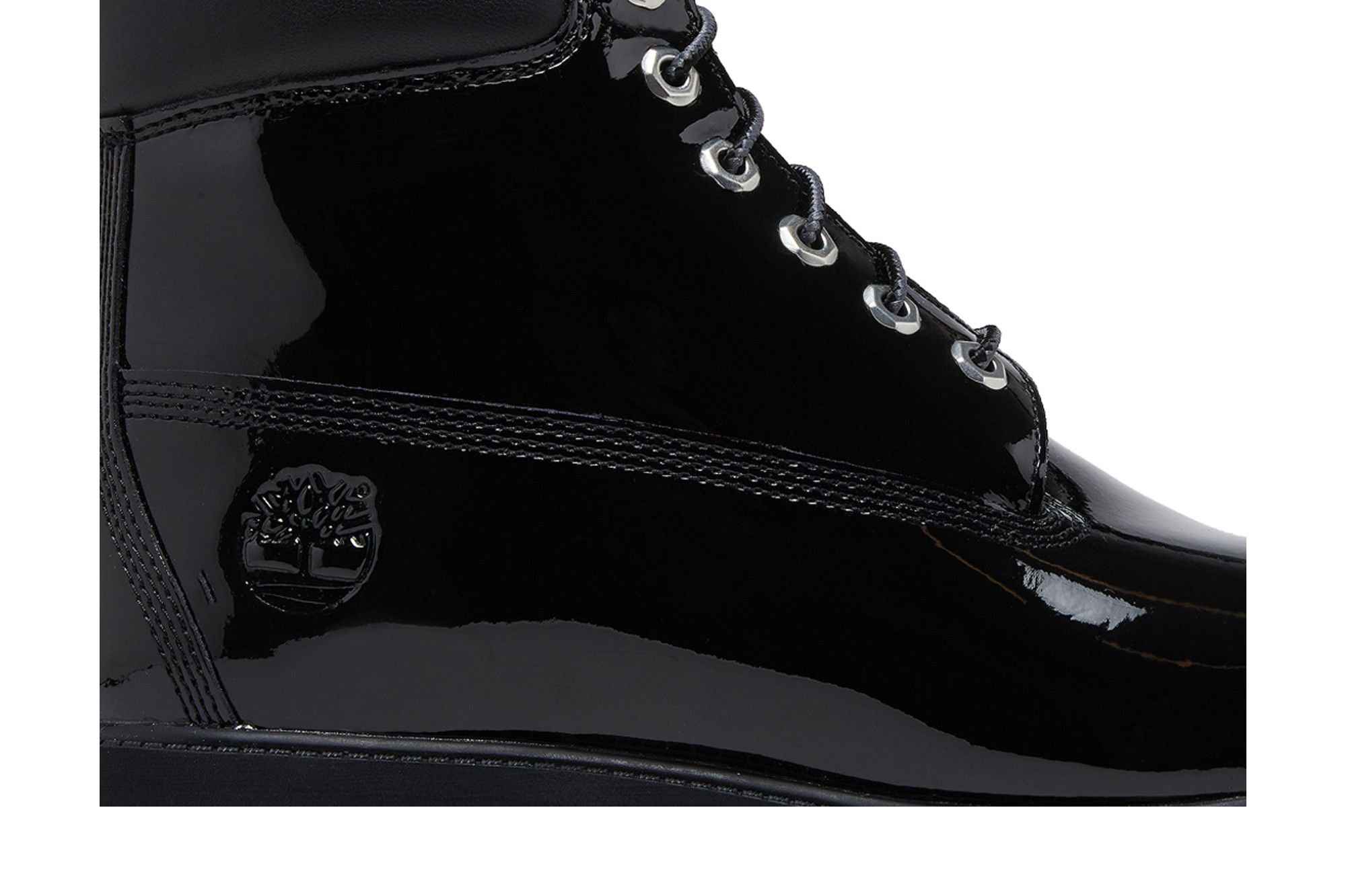 Black patent leather timberland boots hotsell