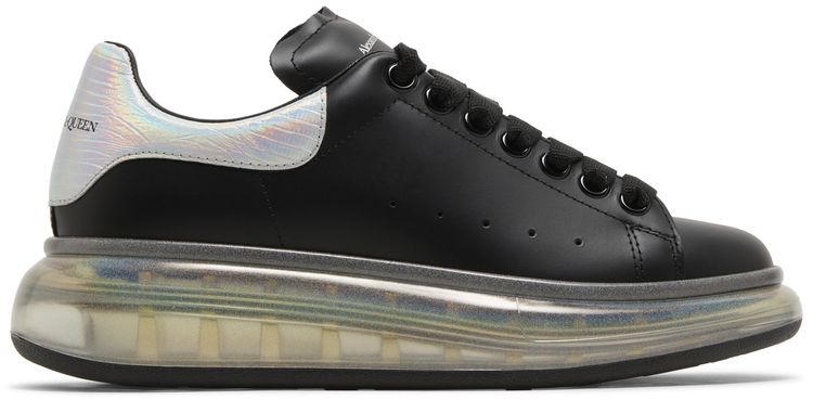 Alexander McQueen Wmns Oversized Sneaker Black Holo Silver