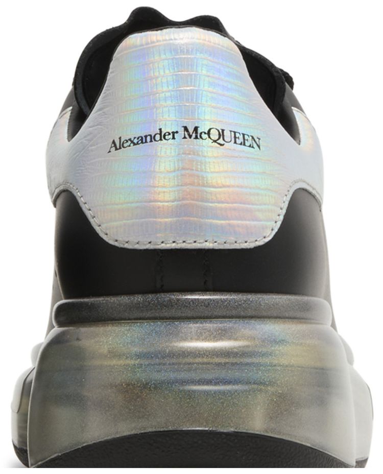 Alexander McQueen Wmns Oversized Sneaker Black Holo Silver