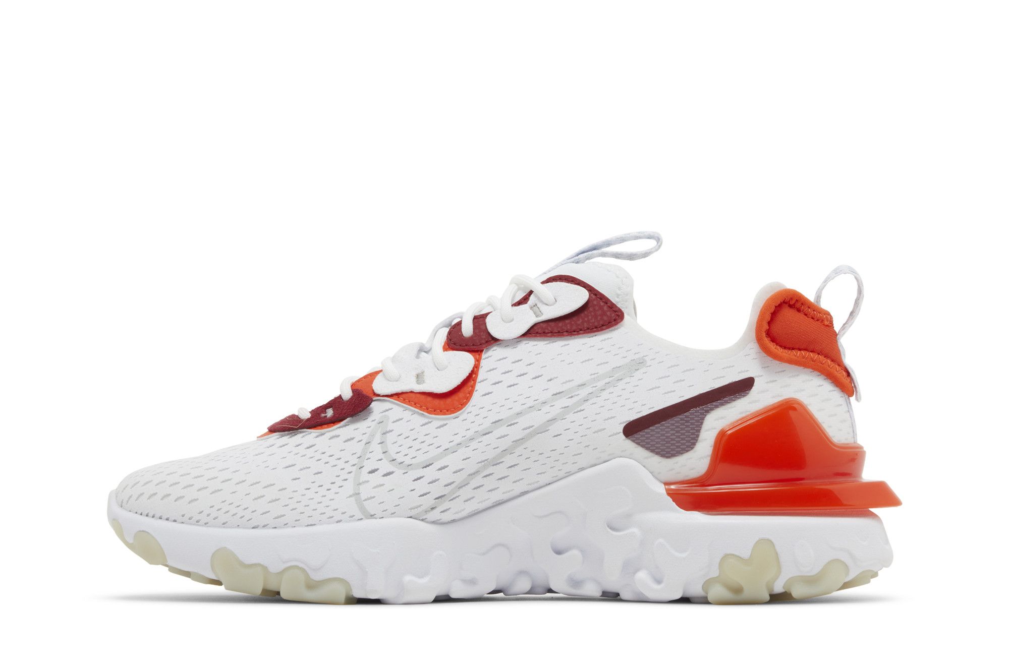 red and white nike reacts