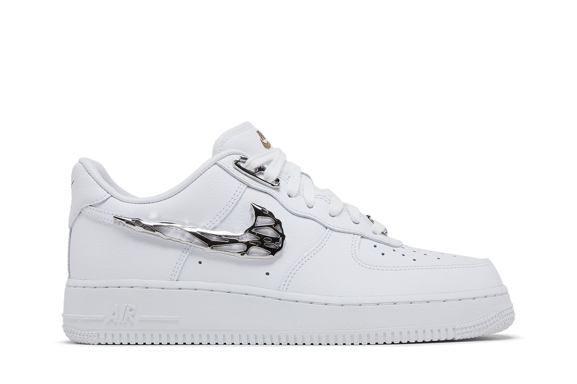 Size 12.0 Air Force 1 07 Premium Molten Metal Swoosh Pack Chrome