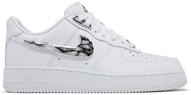Nike Air Force 1 07 Premium Molten Metal Swoosh Pack   Chrome