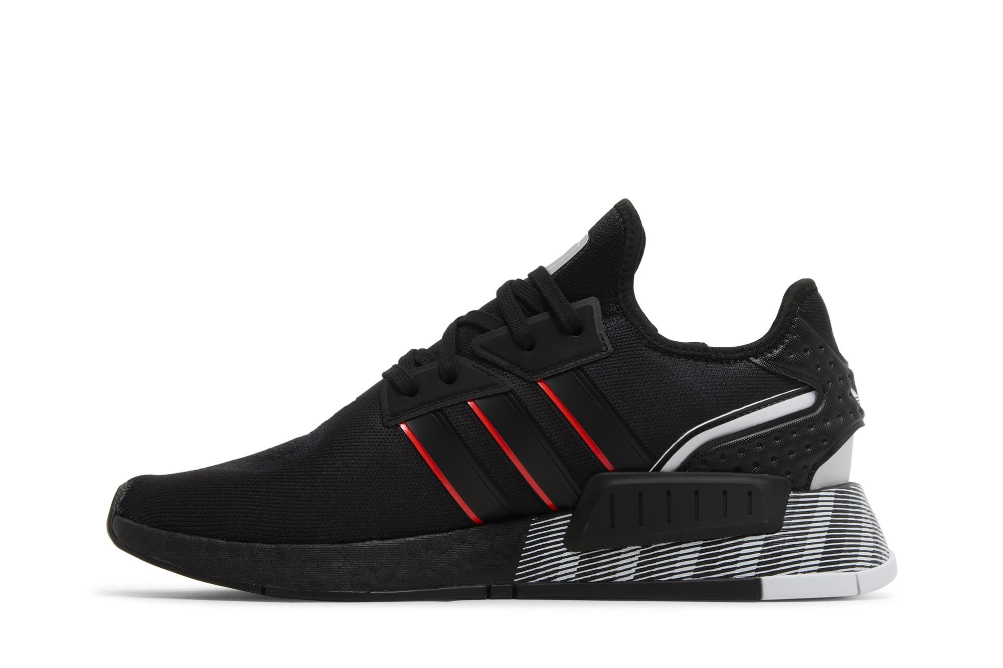 Nmd black solar red top