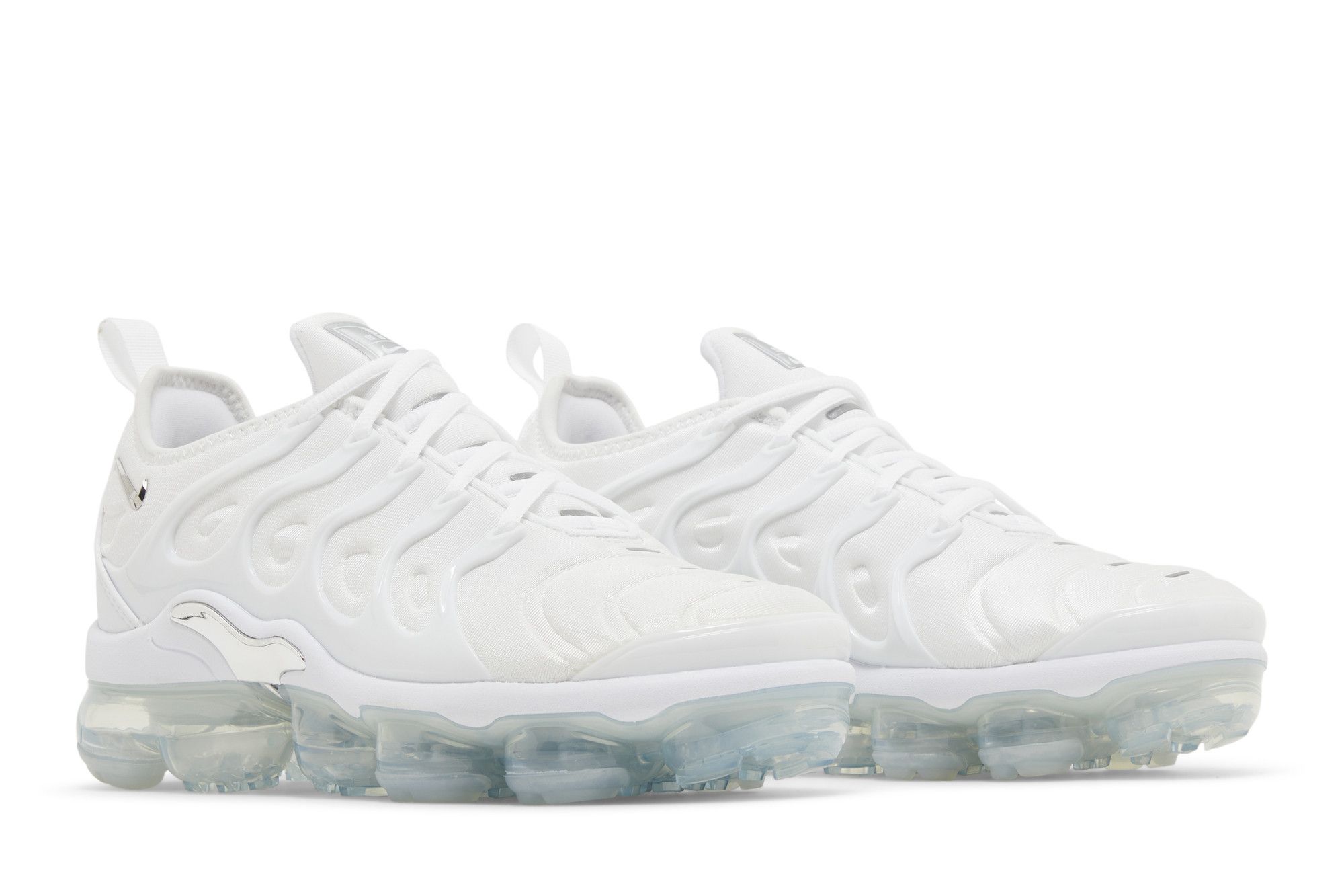 Size 10.0 Wmns Air VaporMax Plus White Metallic Silver
