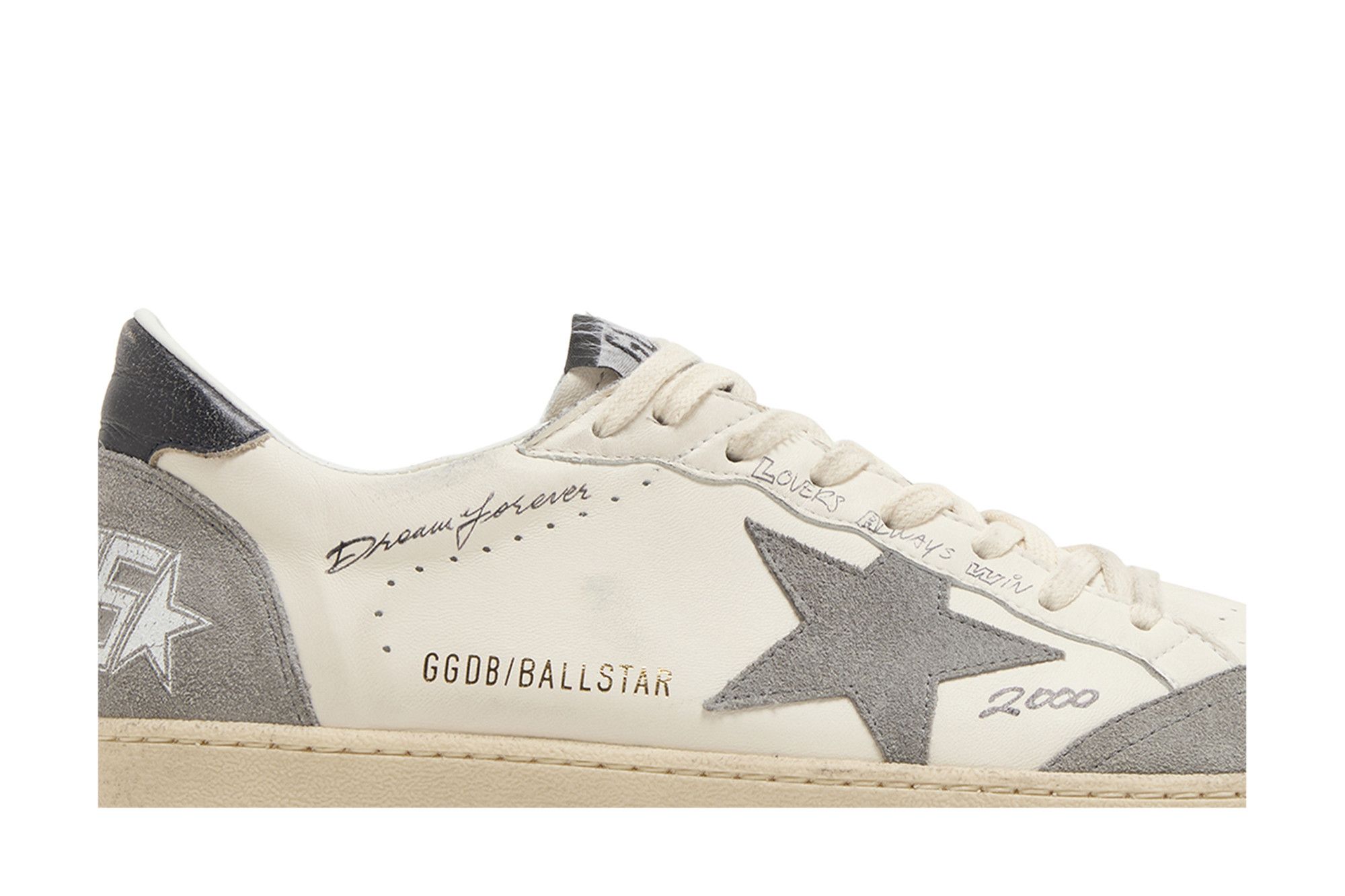 Size 10.0 Golden Goose Ball Star Dream Forever White Grey
