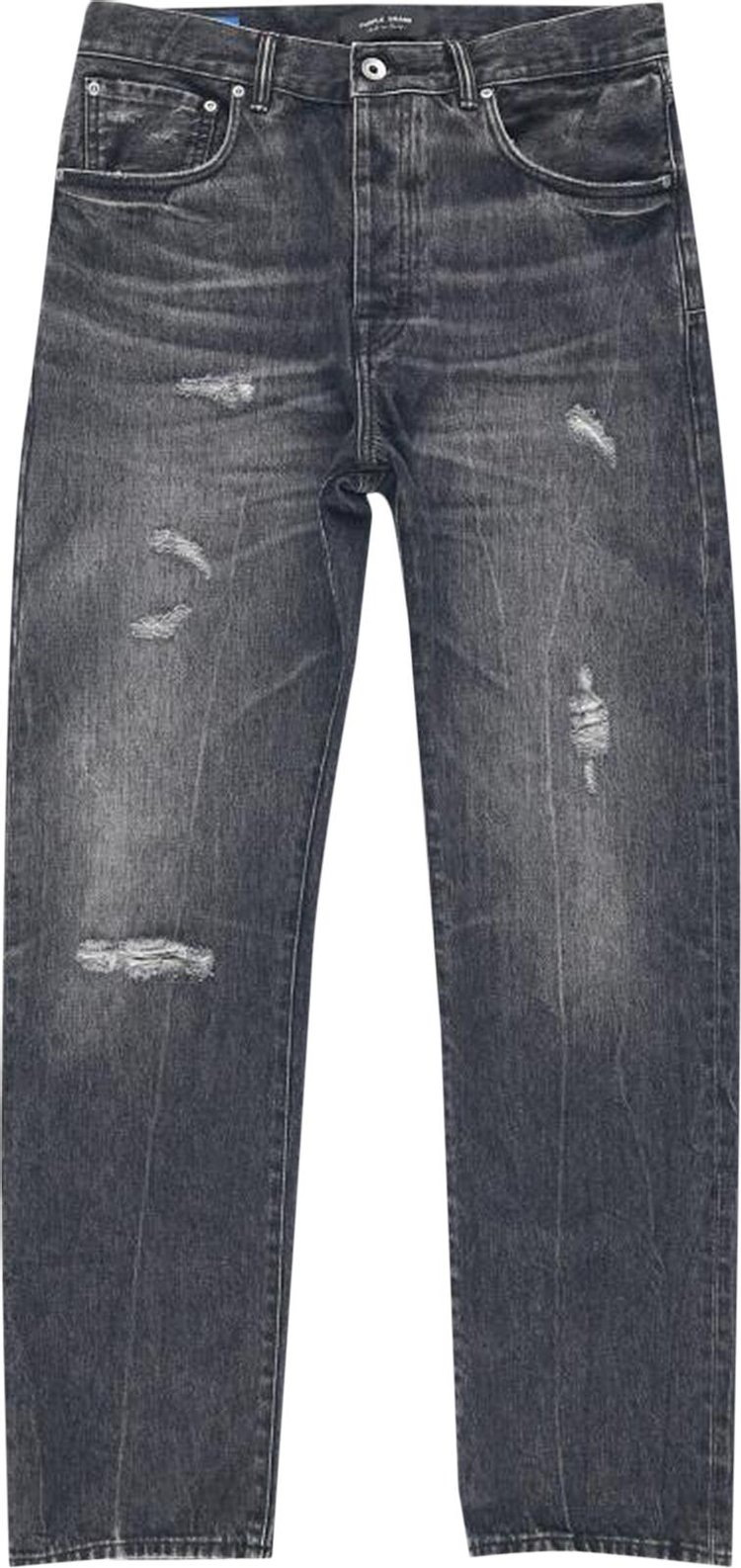 PURPLE BRAND Straight Leg Jeans 'Worn Grey Stone Wash'