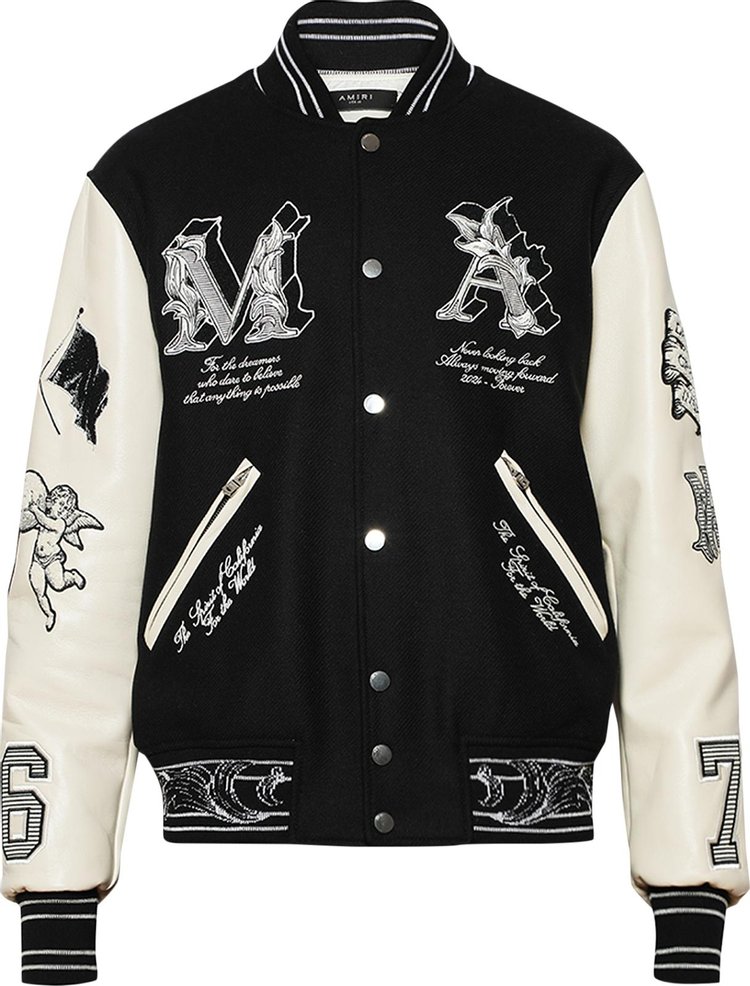 Amiri MA Angel Varsity Jacket 'Black'