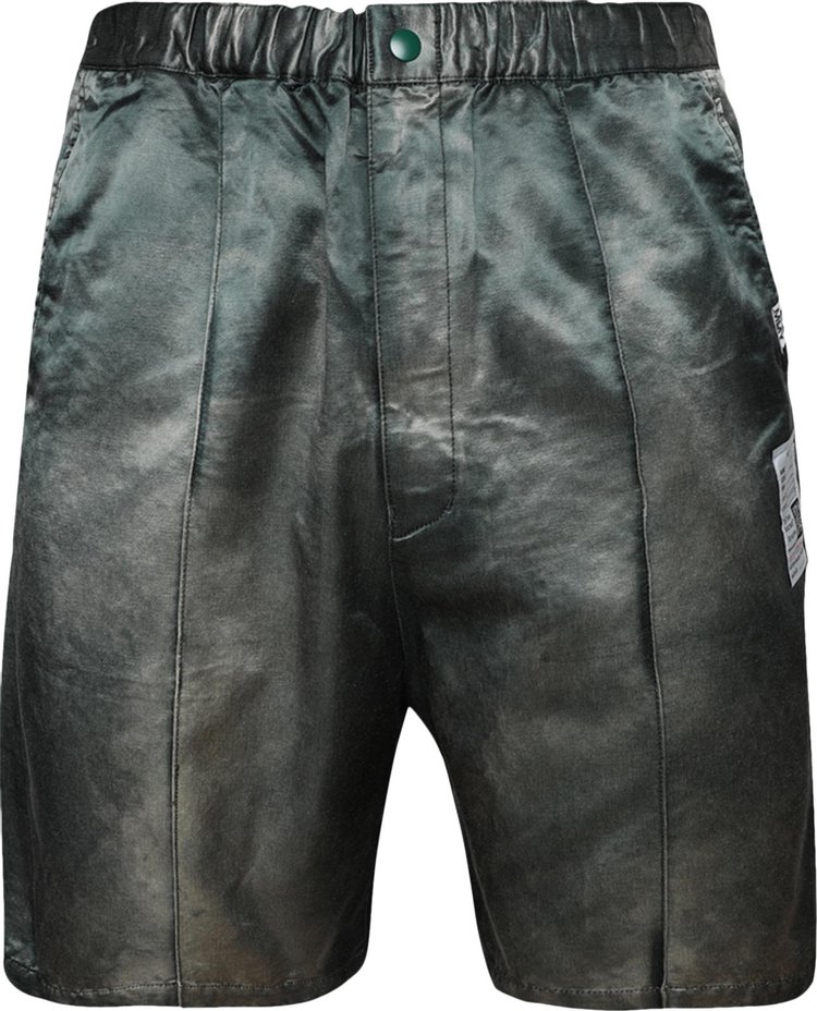 Maison Mihara Yasuhiro Satin Shorts 'Green'