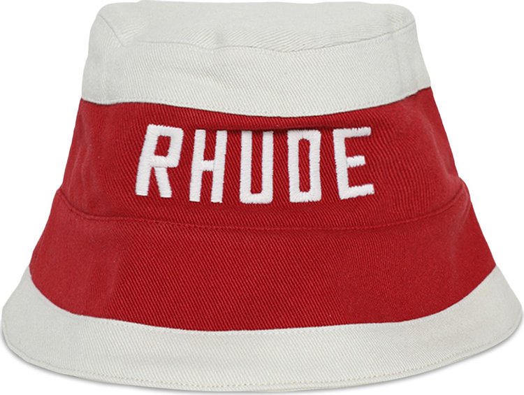 Rhude East Hampton Bucket Hat 'Red/Cream'