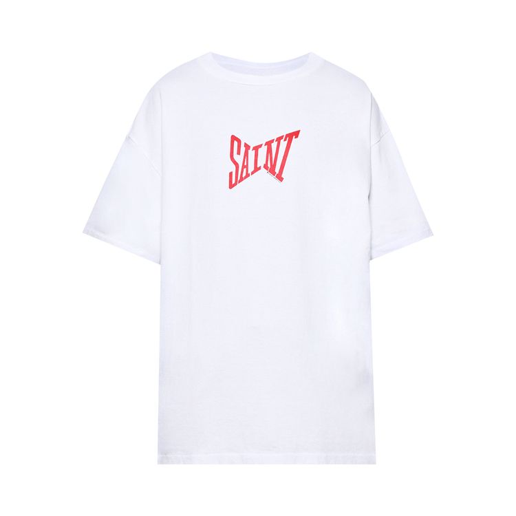 SAINT Mxxxxxx Ribon Saint Short Sleeve Tee WhiteRed