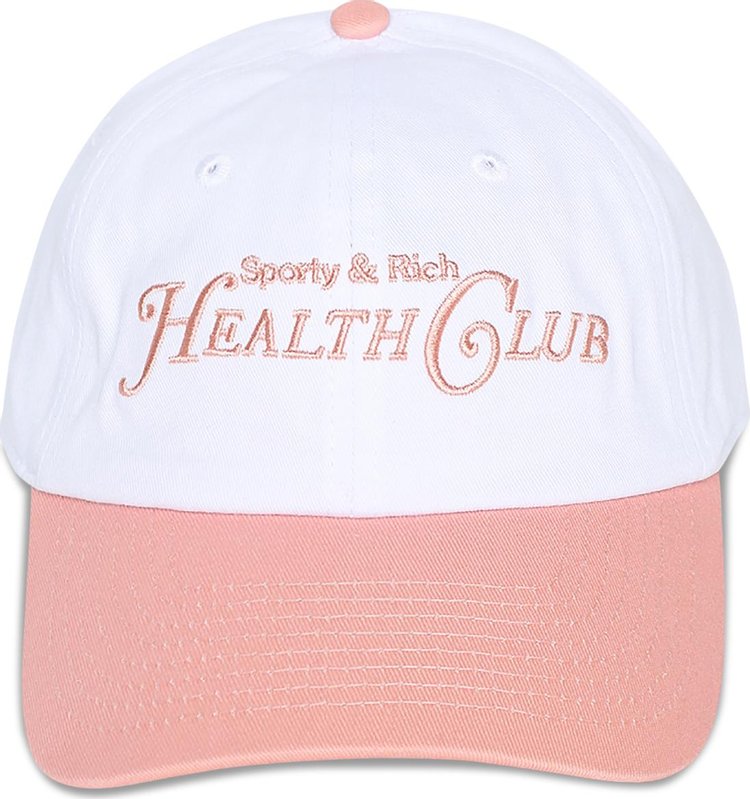 Sporty  Rich Rizzoli Embroidered Hat WhitePink