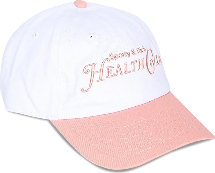 Sporty  Rich Rizzoli Embroidered Hat WhitePink