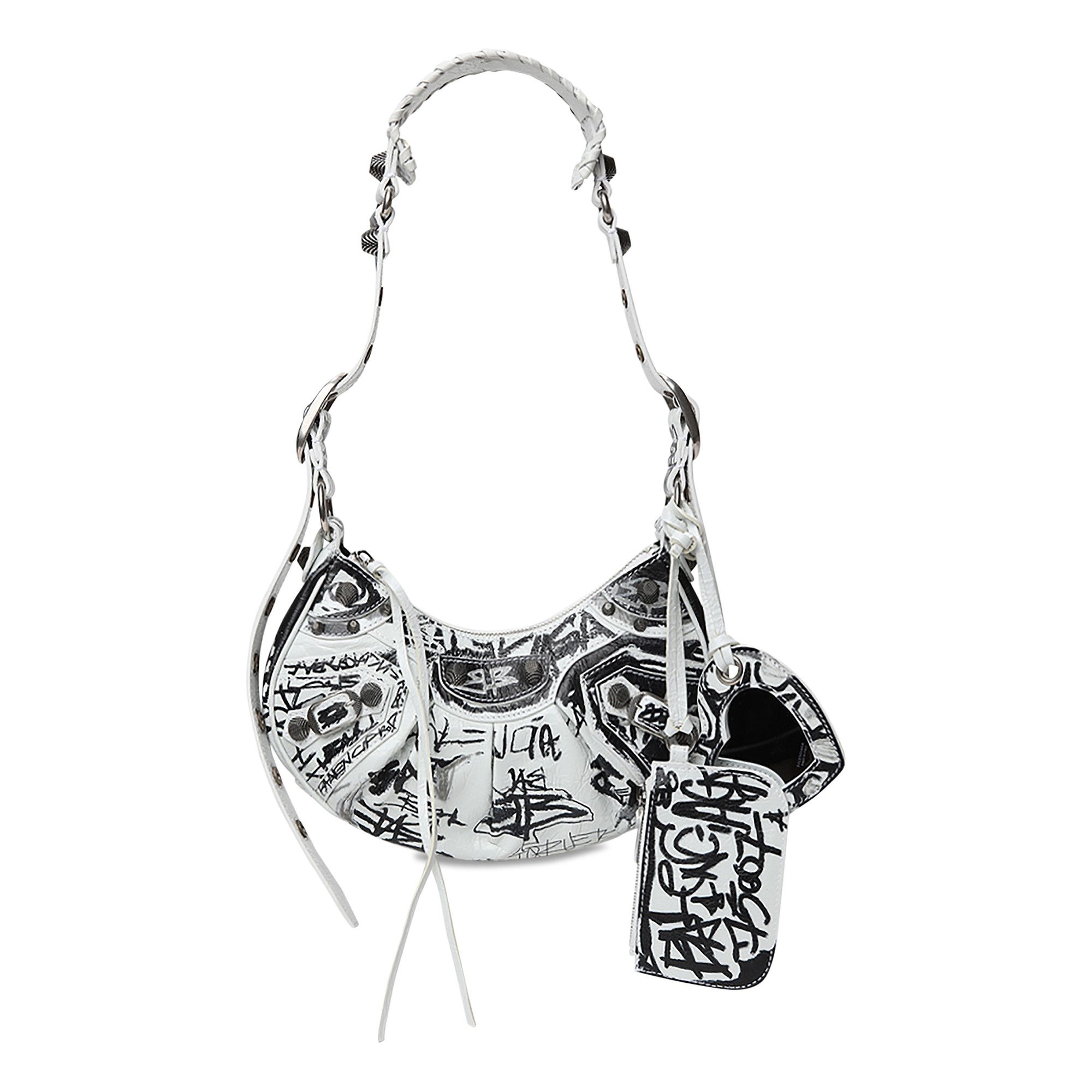 Balenciaga white shoulder bag best sale