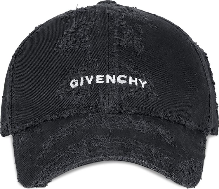 Givenchy Curved Cap With Embroidered Logo Black