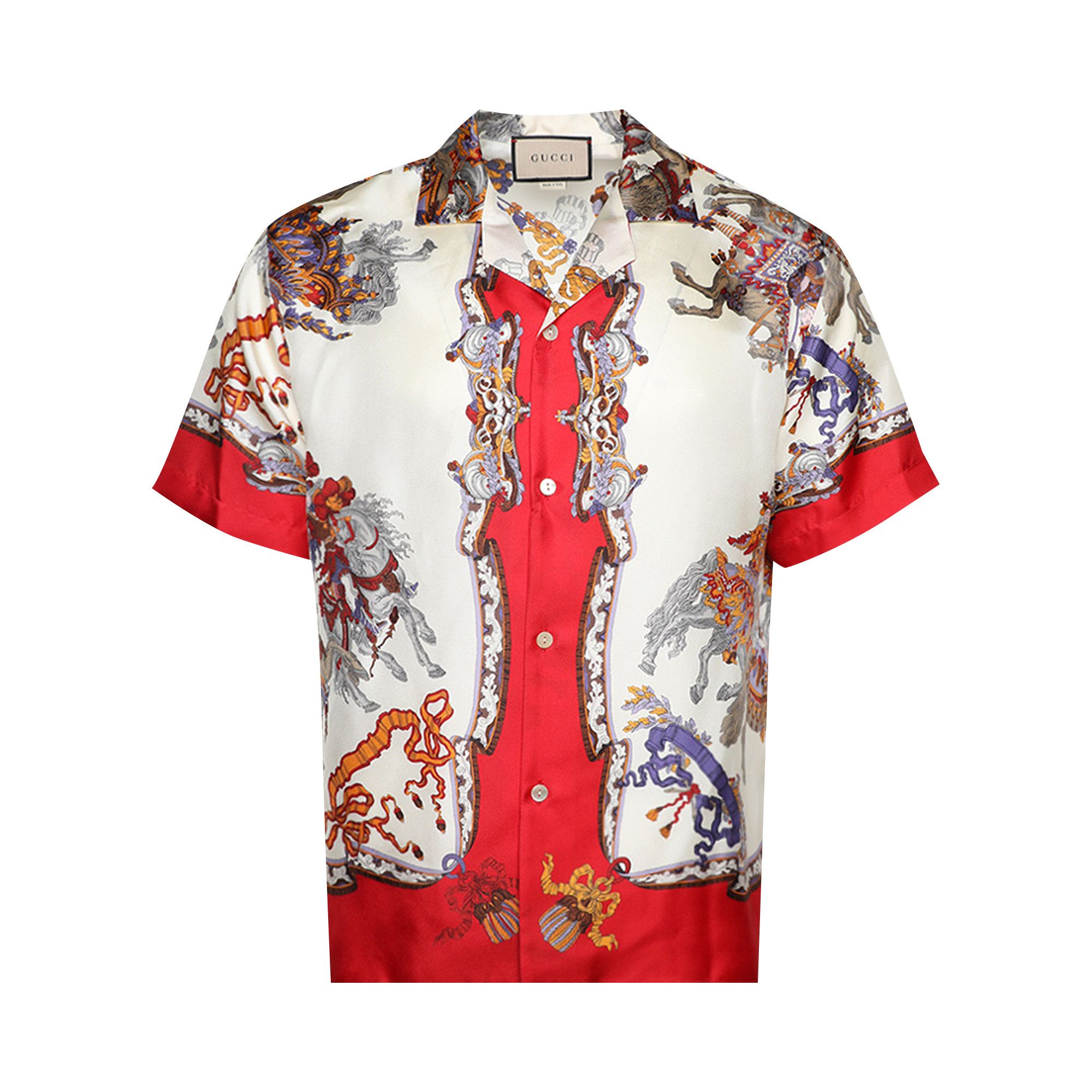 Buy Gucci Shirt 'Ivory/Red/Multicolor' - 716118 ZAKU2 9376