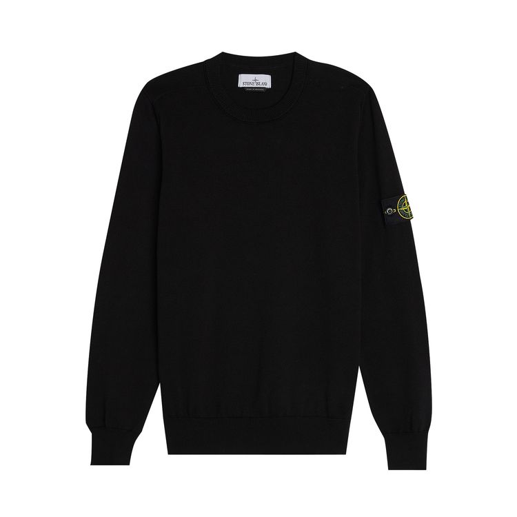Buy Stone Island Regular Fit Logo Patch Sweater 'Black' - 8015540B2 ...