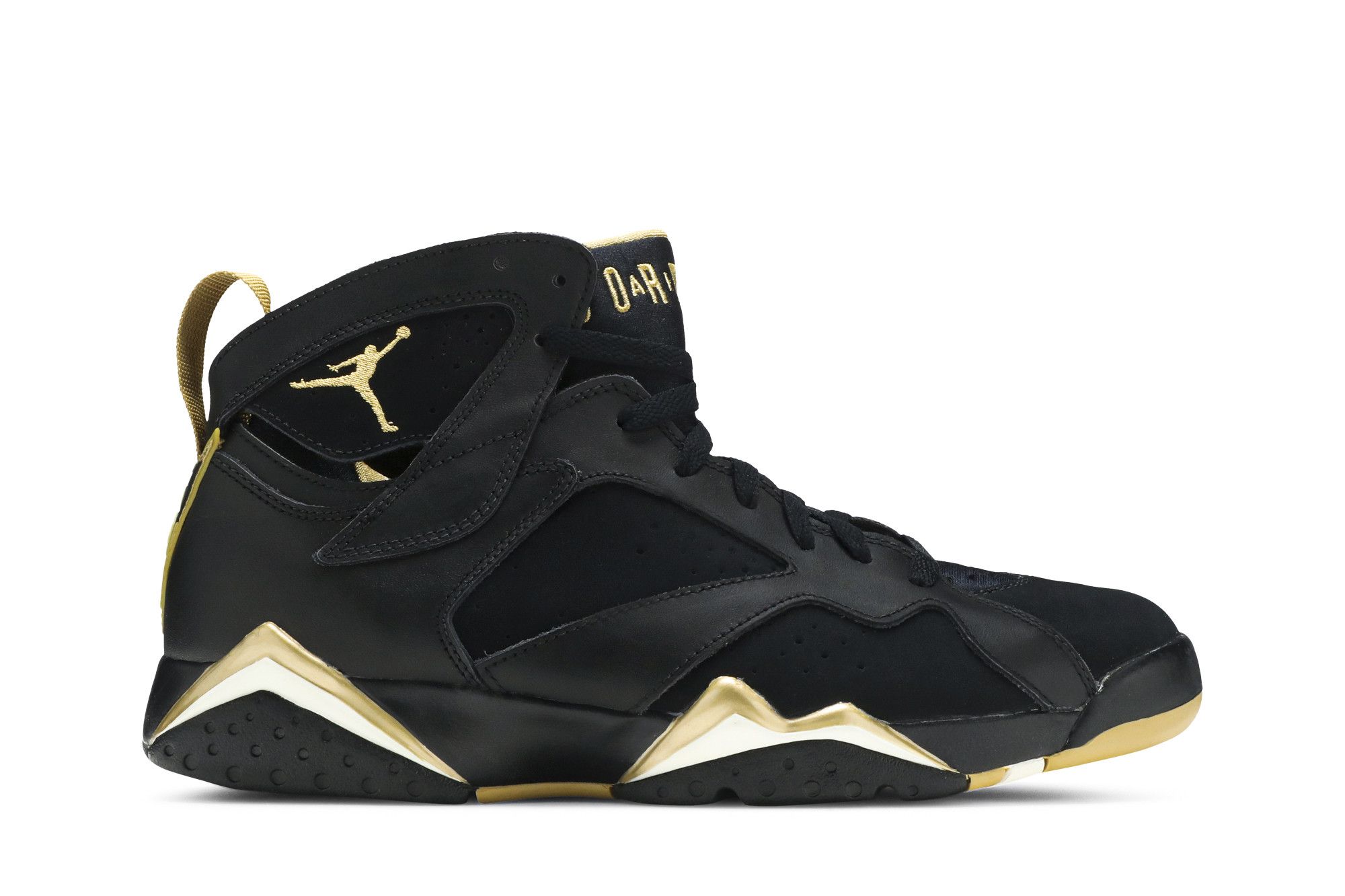 Black and gold retro 7 top