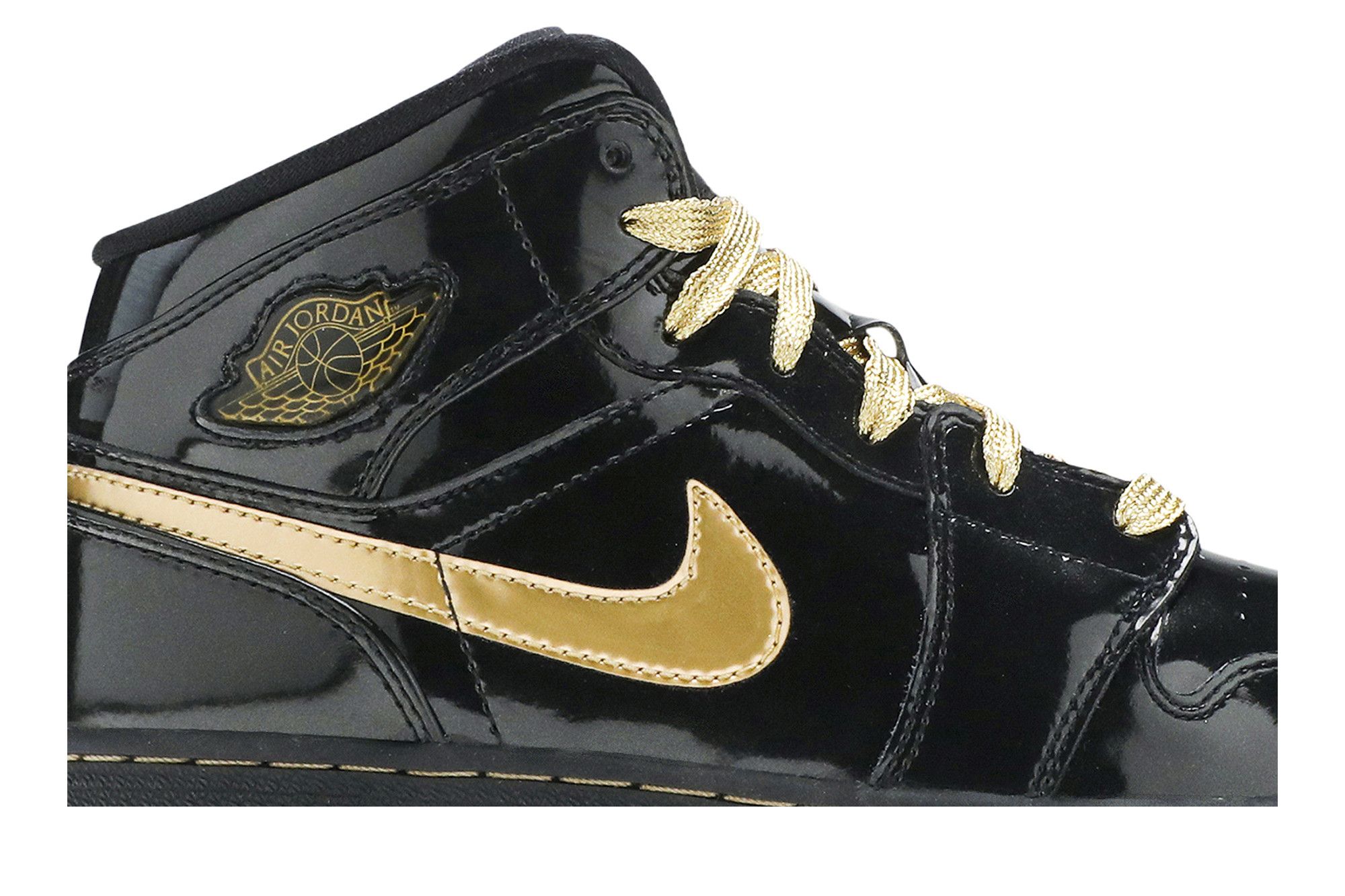 Girls black and gold jordans shop