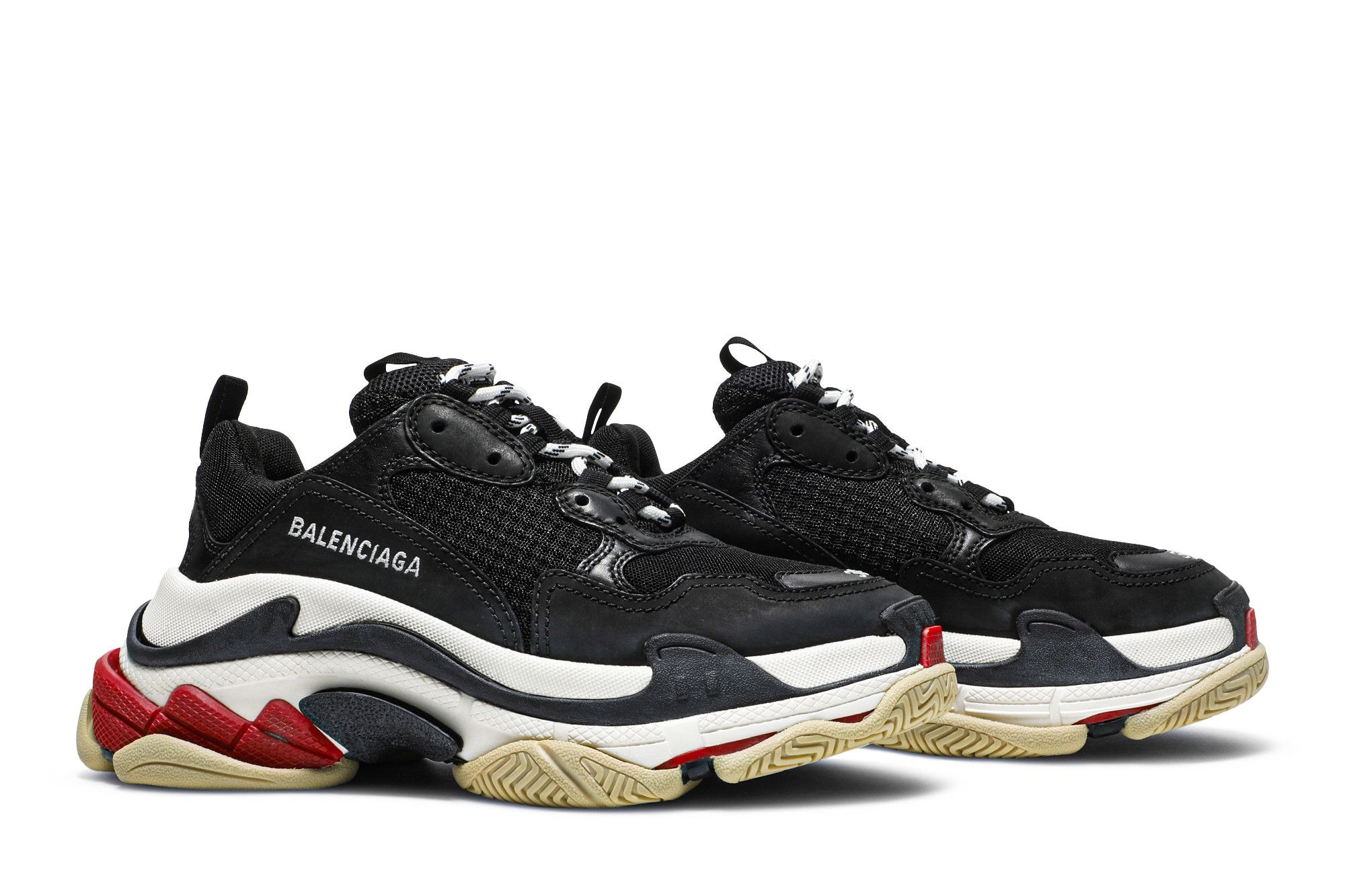 Balenciaga triple s black red top