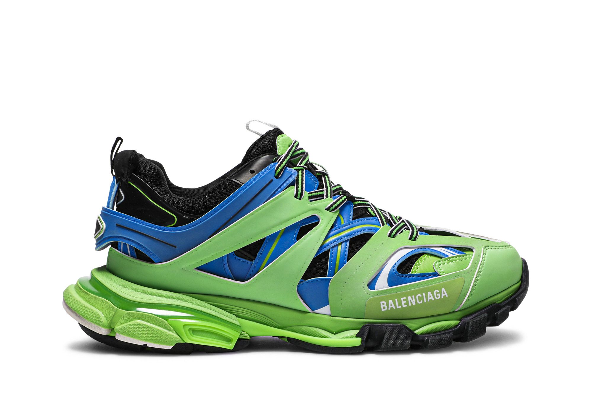 Size 6.0 Balenciaga Track Sneaker Blue Green