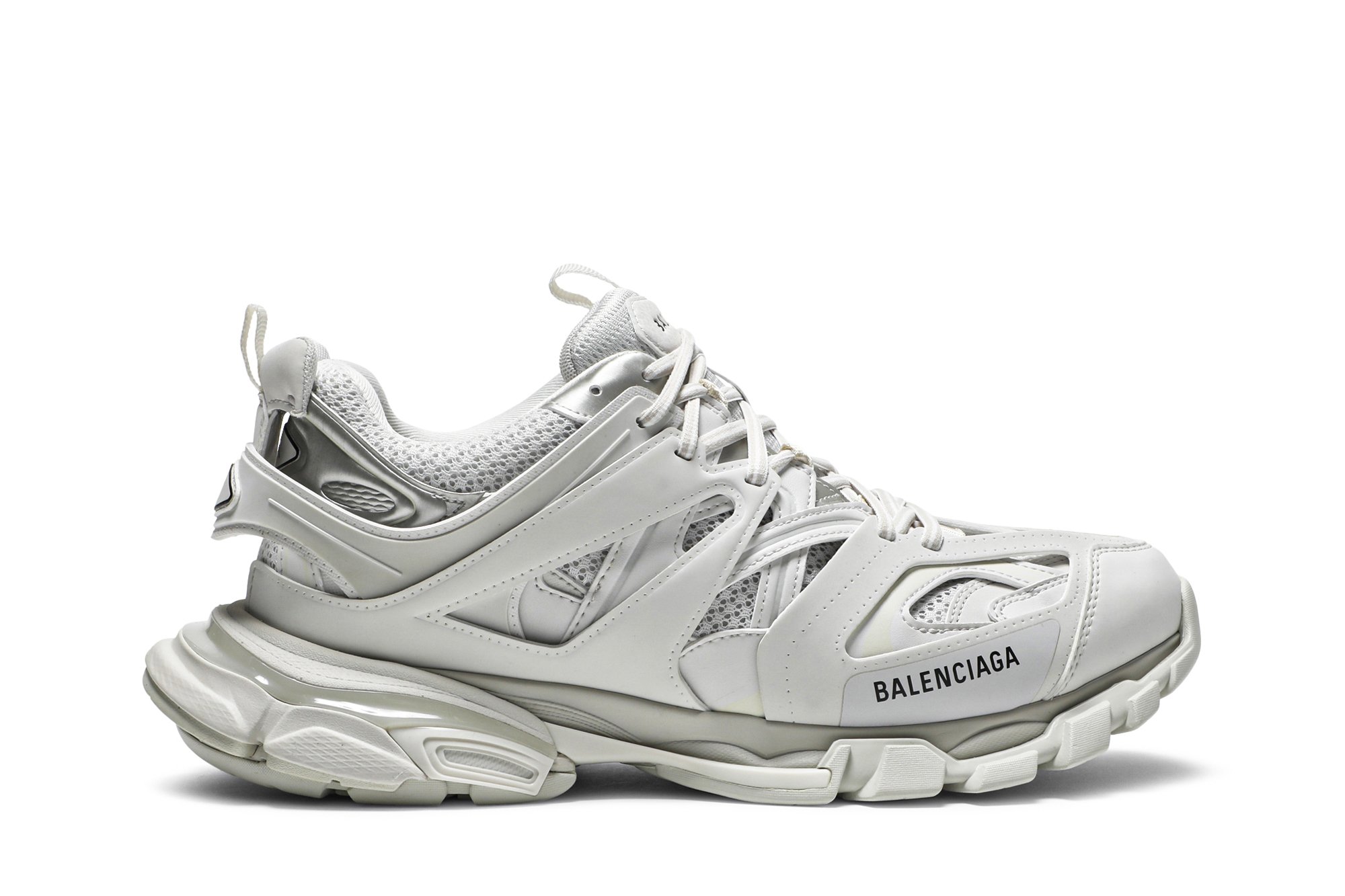 Balenciaga White & Blue Track Sneakers