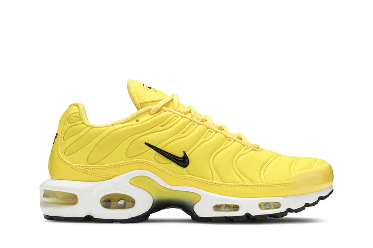 nike shoe yellow air max plus custom