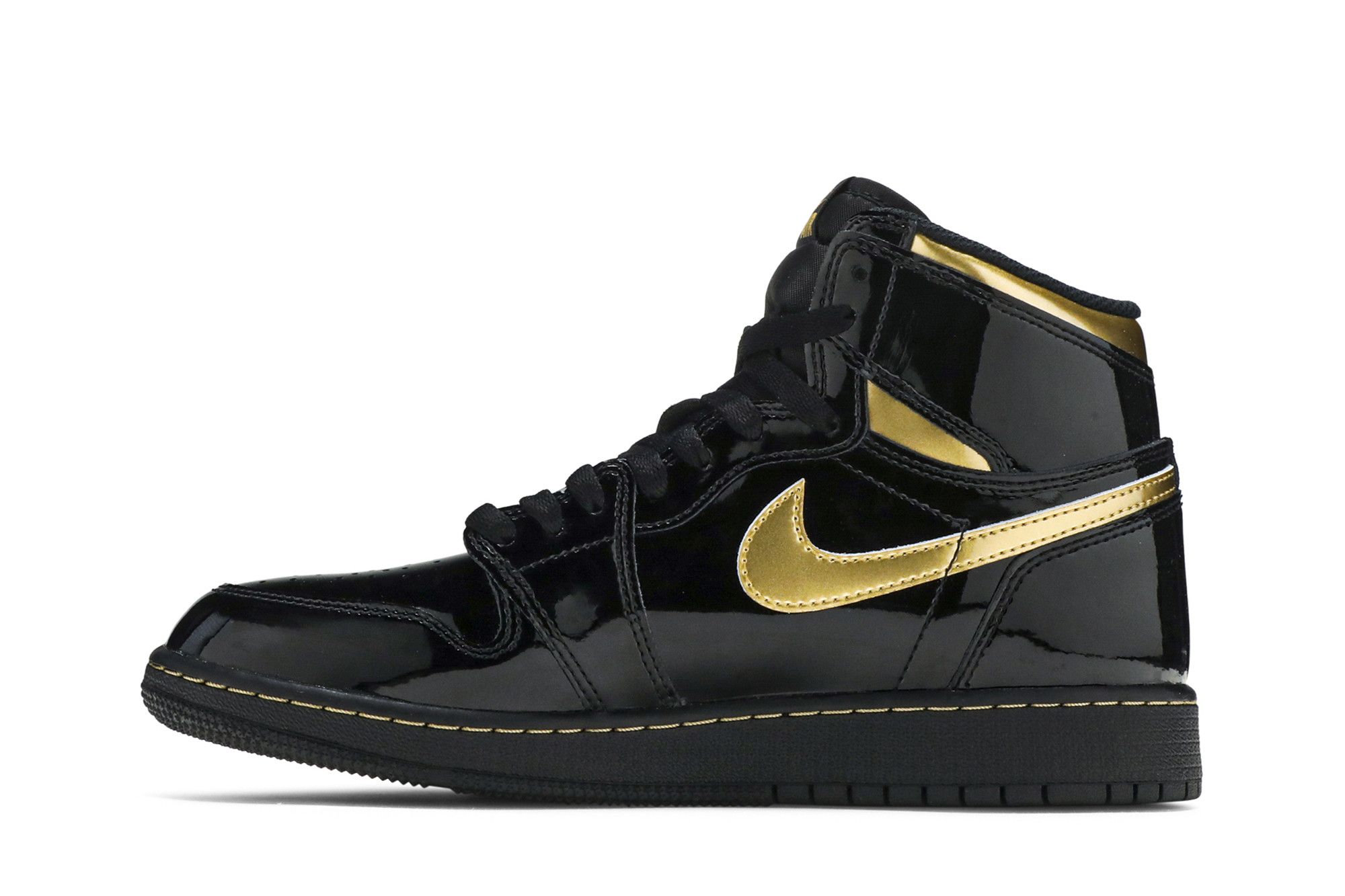 Buy Air Jordan 1 Retro High OG GS Black Metallic Gold 575441 032 GOAT