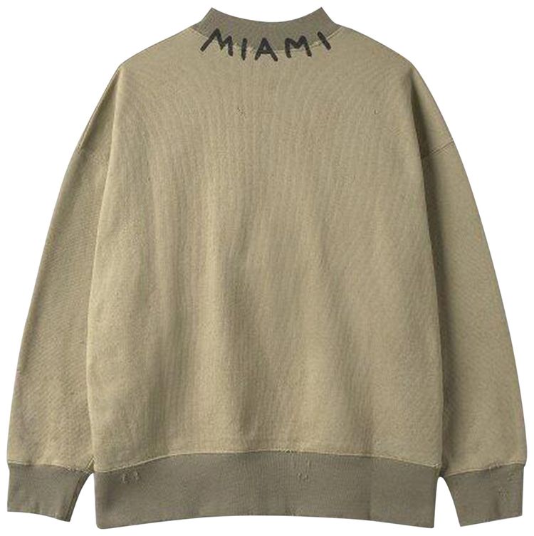 Palm Angels Logo Crewneck Sweatshirt Military Green