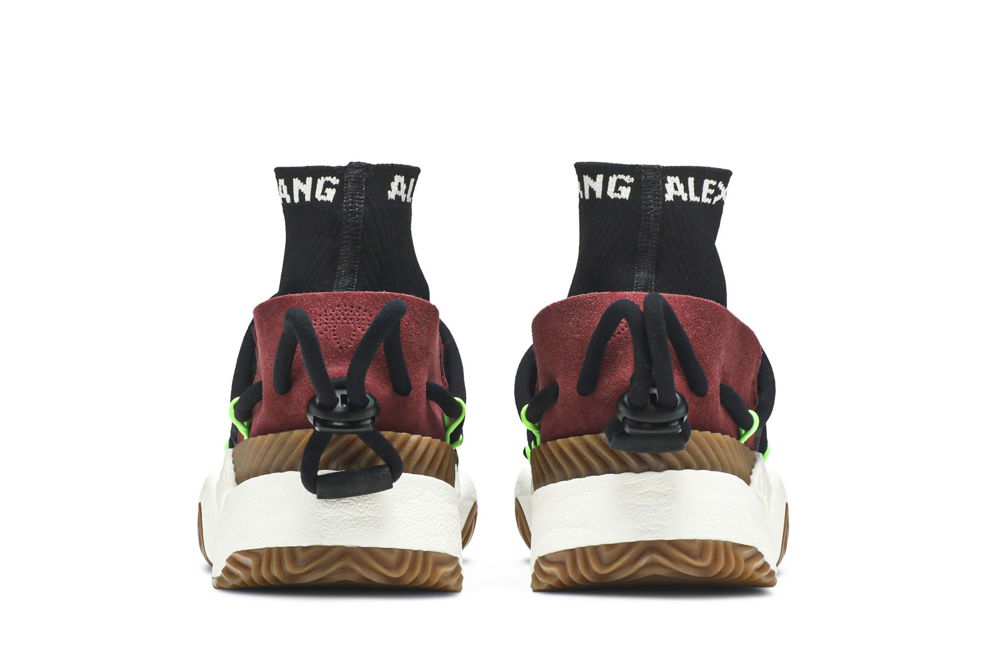 Adidas aw puff trainer alexander wang core black solar green top