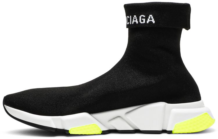 Balenciaga Speed Sneaker Cuffed Black Yellow