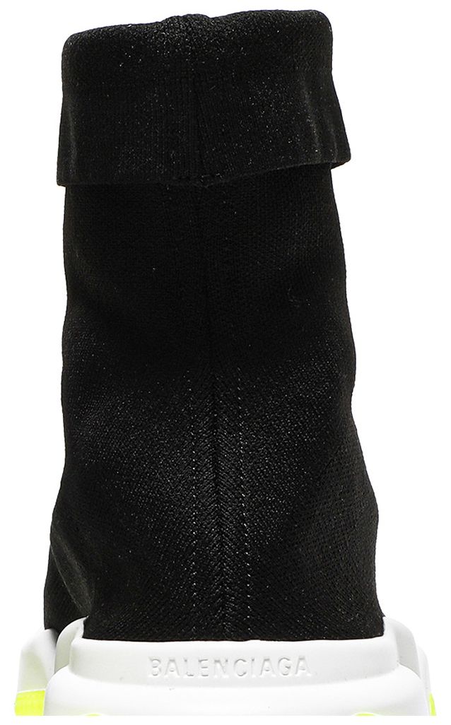 Balenciaga Speed Sneaker Cuffed Black Yellow