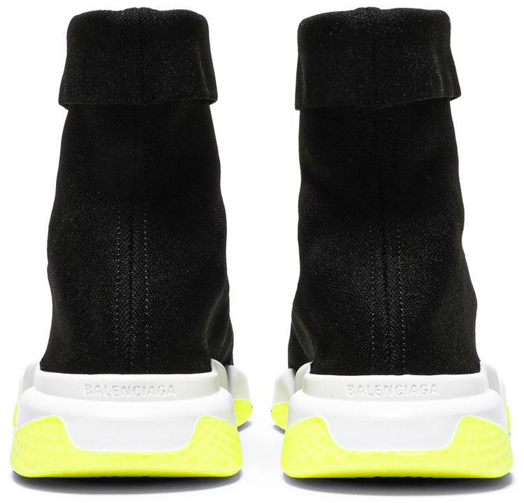 Balenciaga Speed Sneaker Cuffed Black Yellow