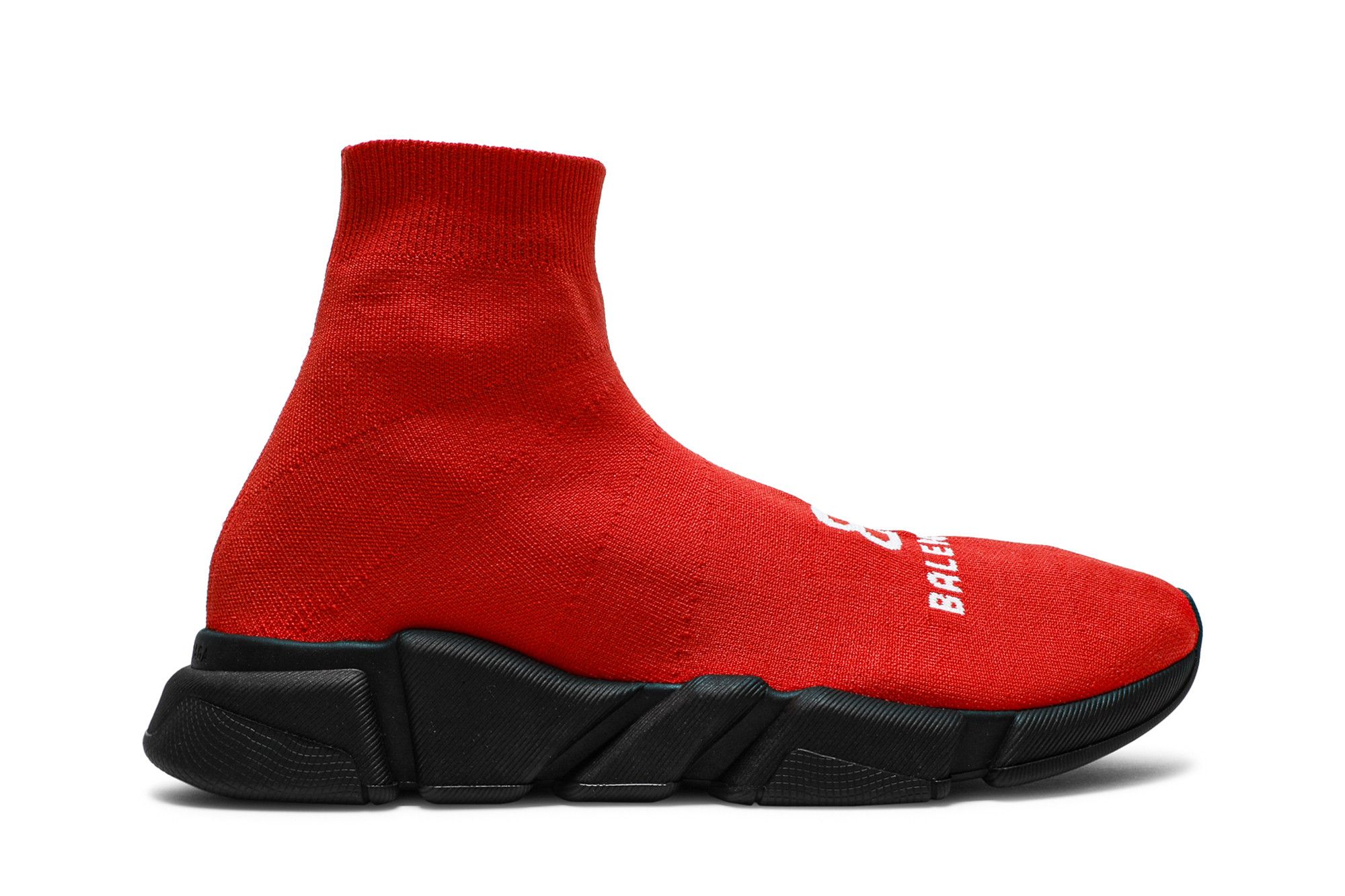 Size 6.0 Balenciaga Recycled Speed Sneaker Red Black