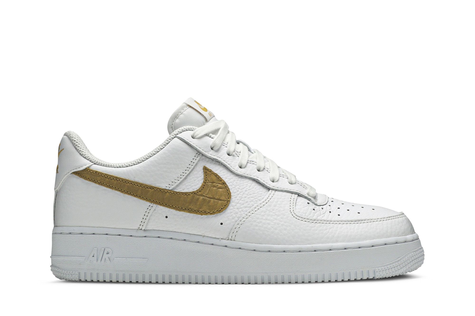 Nike air force 1 low gold swoosh deals