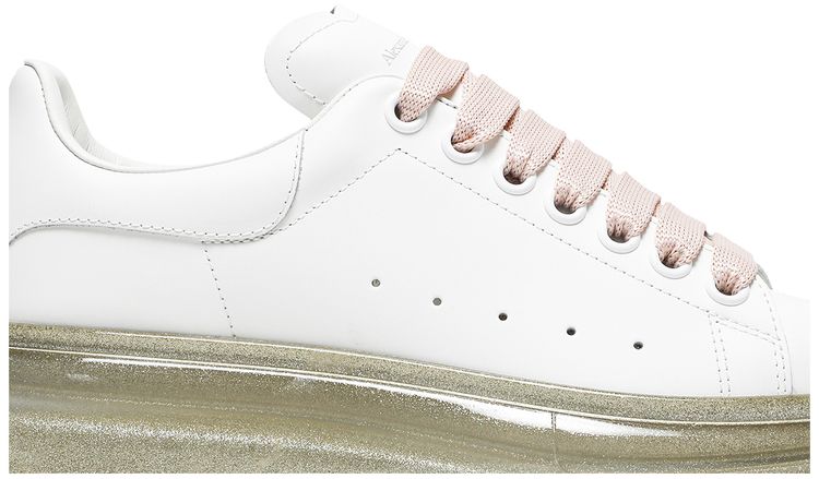 Alexander McQueen Wmns Oversized Sneaker Transparent Rose Gold Glitter